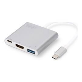 Digitus Da-70838 Usb Tip C Bilgisayarlar İçin Usb Hub Ve Şarj Fonksiyonuyla Usb 3.0 Grafi