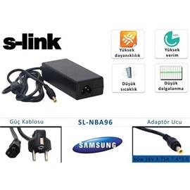 S-Link SL-NBA96 60W 16V 3.75A 5.5-3.0 Notebook Adaptör