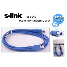 S-LINK SL-3040 1.5MT USB 3.0 Yazıcı Kablosu