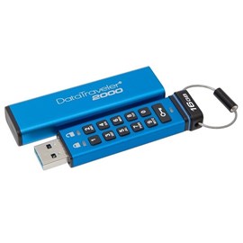 Kingston 16GB DataTraveler 2000 USB3.1 Encrypted Keypadli (DT2000/16GB) Flash Disk