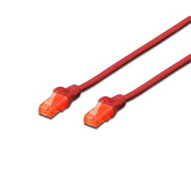 DIGITUS DK-1617-010/R Cat6 U-UTP 1 Metre AWG 26/7 Lszh Patch Kırmızı Kablo