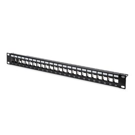 DIGITUS DN-91411 24 Port Zırhlı 1U Siyah Boş Patch Panel