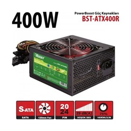 Boost BST-ATX400R 400W Atx Power Supply 12 Cm Kırmızı Fan Kutu + Kablolu JPSU-BST-ATX400R