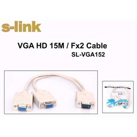 S-Link SL-VGA152 30 Cm 1 VGA TO 2 VGA Görüntü  Kablo