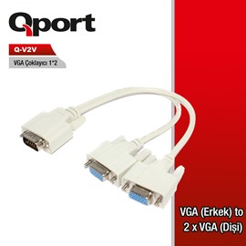 QPORT Q-V2V VGA Çoklayıcı Kablo