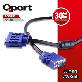 QPORT Q-VGA30 30MT VGA Kablo