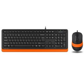 A4 Tech Fstyler F1010 Q USB Siyah-Turuncu Kablolu Klavye-Mouse Set