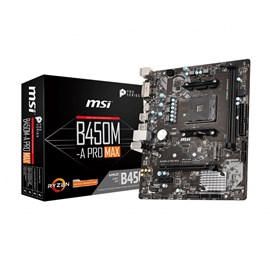 MSI B450M-A PRO MAX AM4 DDR4 SES GLAN HDMI/DVI SATA3 M.2 USB3.2 mATX Anakart