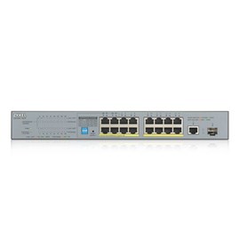 ZYXEL GS1300-18HP 18 Port 100/1000 + 1xSFP 16 Port POE (170W) Yönetilemez Switch