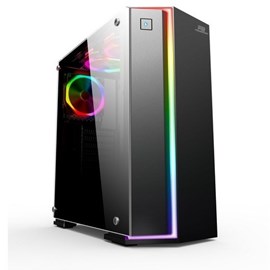 POWERBOOST VK-G3906S USB3.0 Siyah Rainbow RGB Fan Strip MidT Gaming Kasa (PSU Yok) (JBST-VKG3906S)