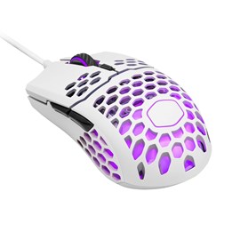COOLER MASTER MasterMouse MM711 RGB Ultra Hafif 60gr Mat Beyaz Optik Prof Gaming Mouse(MM-711-WWOL1)