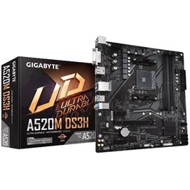 GIGABYTE AMD A520M-DS3H AM4 DDR4 4733MHZ DVI HDMI ANAKART