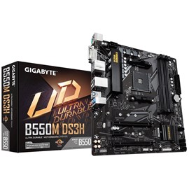 GIGABYTE B550M DS3H 4000MHz(OC) DDR4 Soket AM4 M.2 HDMI DVI mATX Anakart