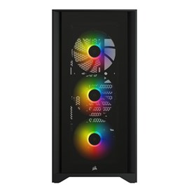 CORSAIR CC-9011204-WW ICUE 4000X RGB TEMPERLI CAM YAN PANEL MID TOWER BILGISAYAR KASASI SIYAH