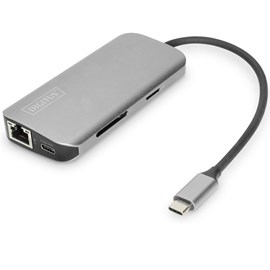 Digitus DA-70884 USB-C 8 Port Type-C Çoklayıcı