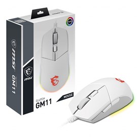 MSI CLUTCH GM11 WHITE RGB Beyaz Gaming Mouse