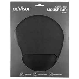 Addison 300522 Siyah Bilek Destekli Mouse Pad