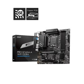 MSI PRO B760M-A WIFI DDR4 SOKET LGA1700 HDMI/DP M.2 USB3.2 Wi-Fi 6E mATX Anakart