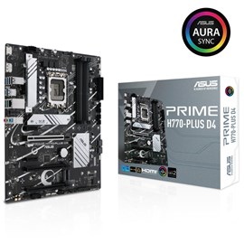 ASUS PRIME H770-PLUS D4 DDR4 LGA1700 DP/HDMI M.2 USB3.2 AURA RGB ATX Anakart