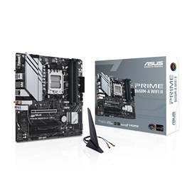 ASUS PRIME B650M-A WIFI II DDR5 AM5 DP/HDMI/VGA M.2 USB3.2 Wi-Fi 6 AURA RGB mATX Anakart