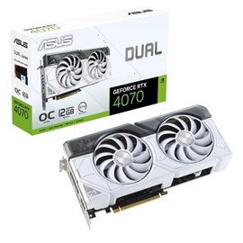 Asus DUAL-RTX4070-O12G-WHITE Nvidia GeForce RTX 4070 12GB GDDR6X 192Bit Ekran Kartı