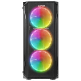 Everest X-RACER 600W RGB Fan Mid-Tower Gaming Kasa