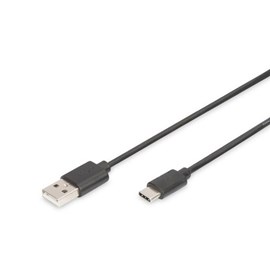 Digitus AK-300154-010-S 1 Metre USB Type-C to USB-A Kablo