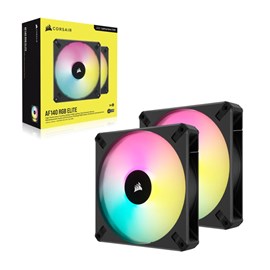 CORSAIR iCUE AF140 RGB ELITE 140mm PWM Siyah (2Li Paket) Fan Kit (CO-9050156-WW)