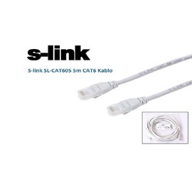 S-LINK SL-CAT605 Cat6 Utp 5 Metre Gri Patch Kablo