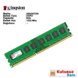 Kingston KVR1333D3N9/8GB 1333Mhz DDR3 CL9 Pc Ram