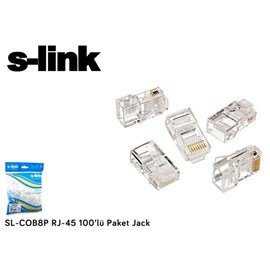 S-Link SL-COB8P 100 Adet RJ-45 Konnektör
