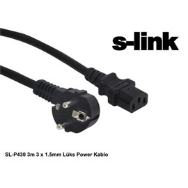 S-Link SL-P430 3 Metre 3 x 1.5mm Kasa Power Kablosu