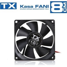 TX TXCCF08BK 8 Cm Siyah Kasa Fanı
