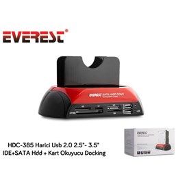 Everest 2.5 - 3.5 HDC-385 IDE/SATA Usb 2.0 Kart Okuyucu Docking