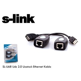 S-Link SL-U68 Usb 2.0 Extension Uzatıcı Ethernet Adaptör