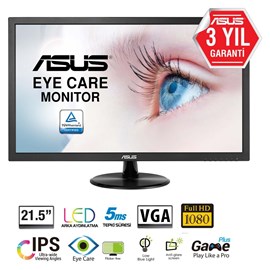 Asus 21.5" VP228DE 5ms Vga Full HD Led Monitör Siyah