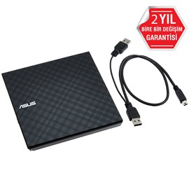 ASUS SDRW-08D2S-U 8X Siyah Usb 2.0 Kutulu Dvd Yazıcı Harici Optik Sürücü