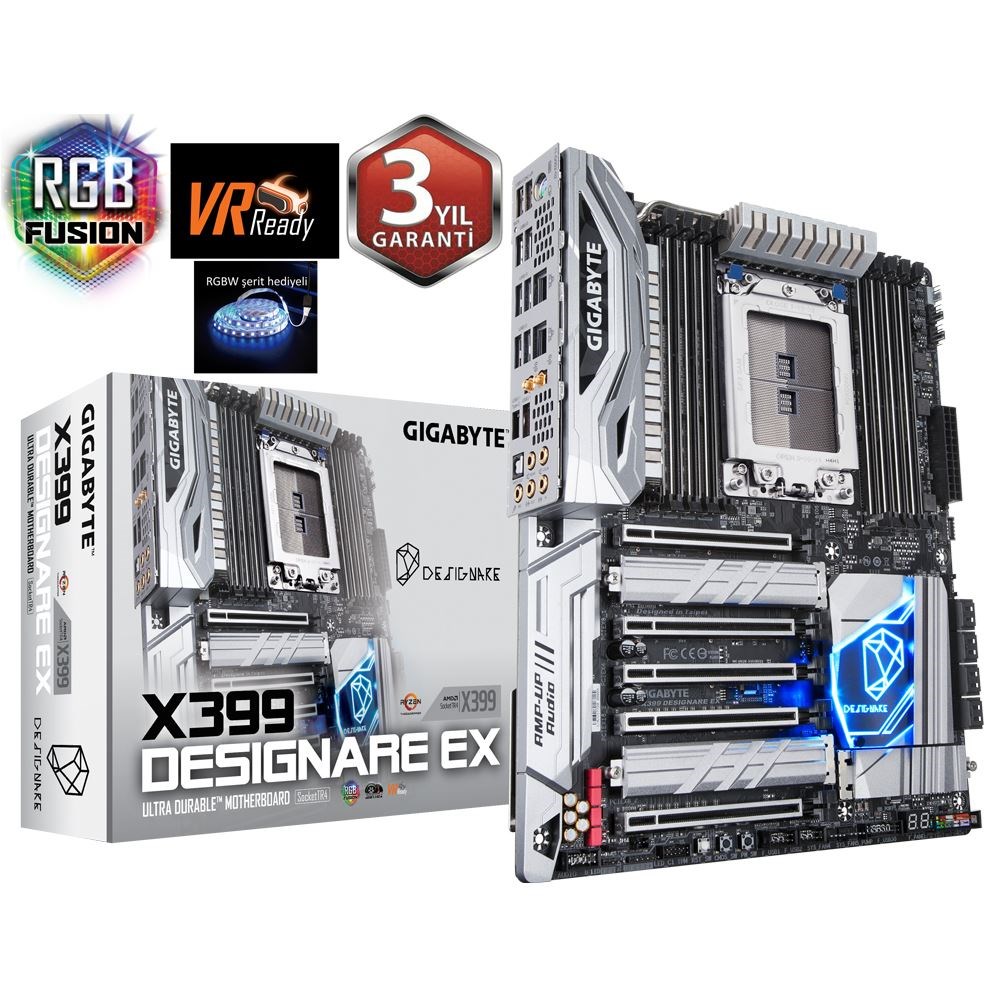 Gigabyte X399 DESIGNARE EX AMD X399 Socket TR4 Ryzen™ DDR4 Gaming Anakart