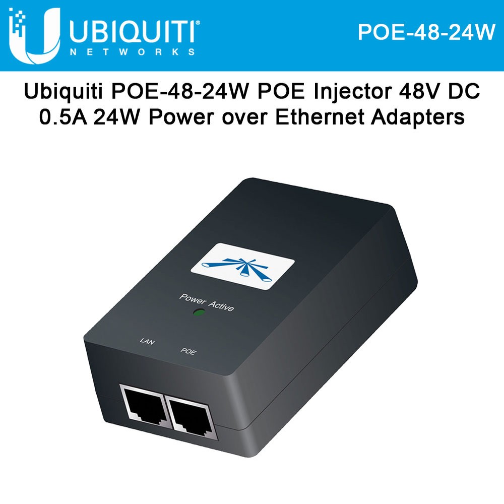 UBIQUITI POE-48-24W 48V 0.5A DC POE Adaptör