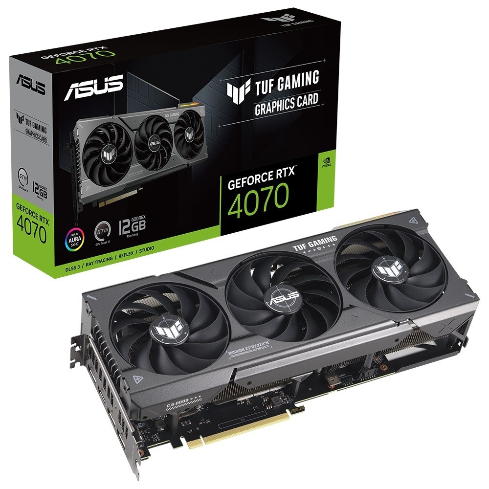 Asus TUFRTX407012GGAMING Nvidia GeForce RTX 4070 12GB GDDR6X 192Bit