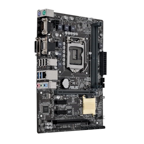 Asus H110M-C 1151P DDR4 SES GLAN VGA SATA3 USB3.0 UATX Anakart