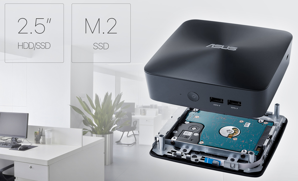 Asus UN65U-M258Z i3-7100U 4G 256GSSD Windows10 Mini Pc