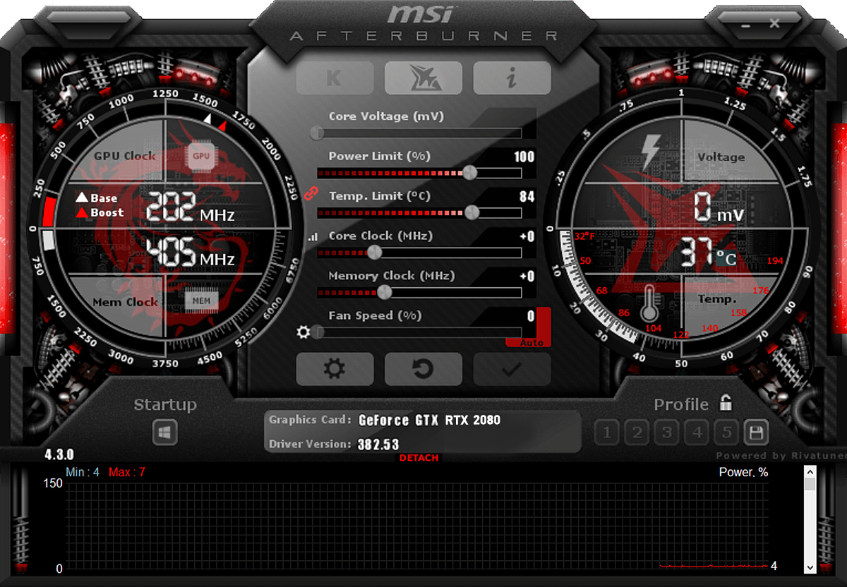 afterburner screen