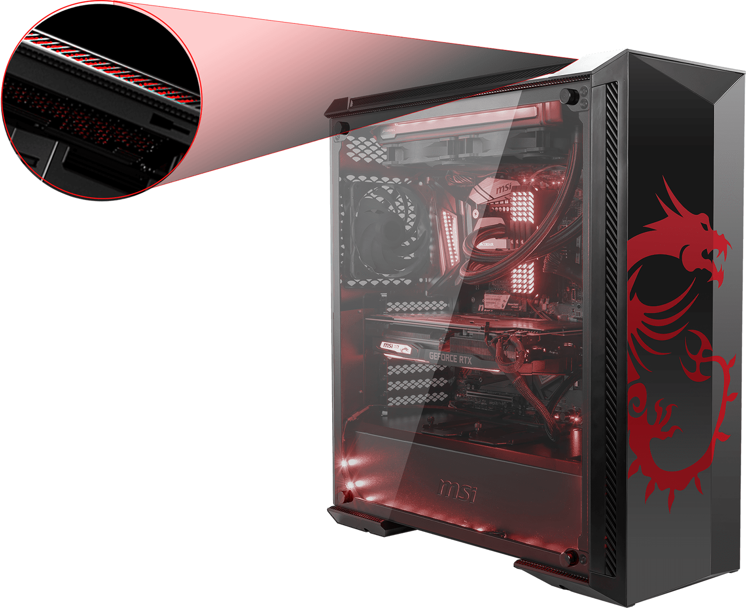 msi desktop case 100