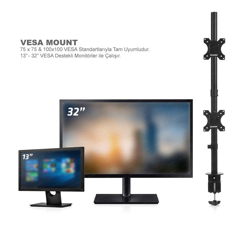 Dark Vm13 1 Adet Monitor Takilaben Masa Monte Monitor Kolu Dk Ac Fiyatlari Ve Ozellikleri