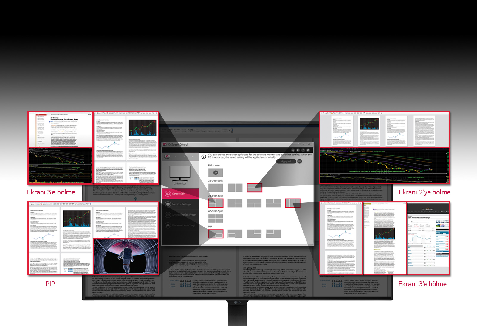 Screen Split Options