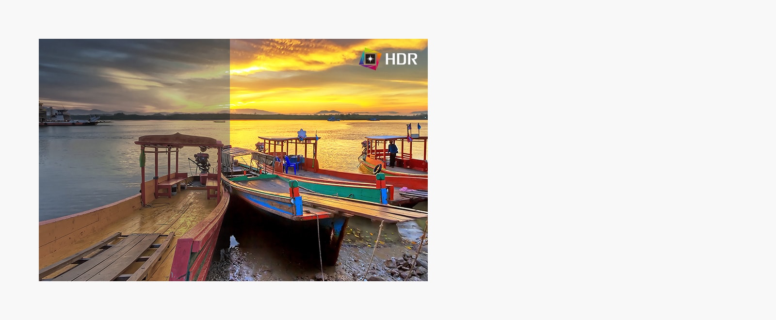 İçeriğin çarpıcı renkleriyle SDR'ye kıyasla belirli renk ve parlaklık seviyelerini destekleyen HDR