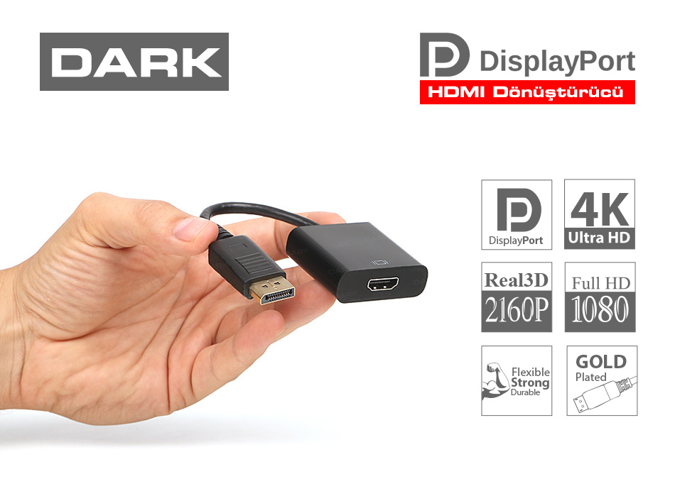 DARK DK-HD-ADPXHDMI DIPLAY TO HDMI ÇEVİRİCİ ADAPTÖR