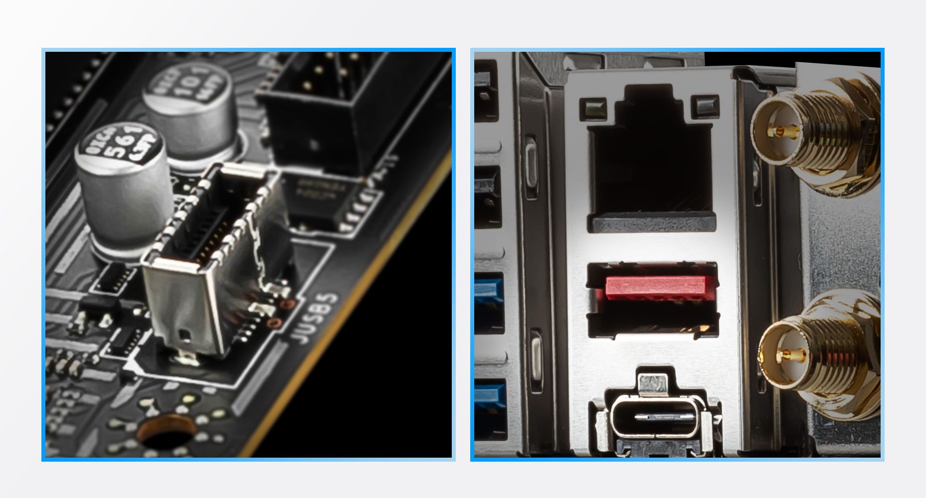 MSI Z590 PRO WIFI USB Type-C ready in both Front case panel & Rear IO