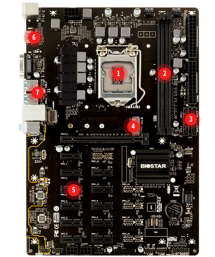 BIOSTAR TB360-BTC PRO 2.0 Celeron G4920（Biostar TB360-BTC